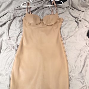 Hot Miami styles faux leather dress
